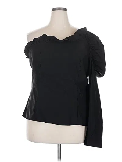Pre-owned Venus Tank Top Black One Shoulder Neckline Tops