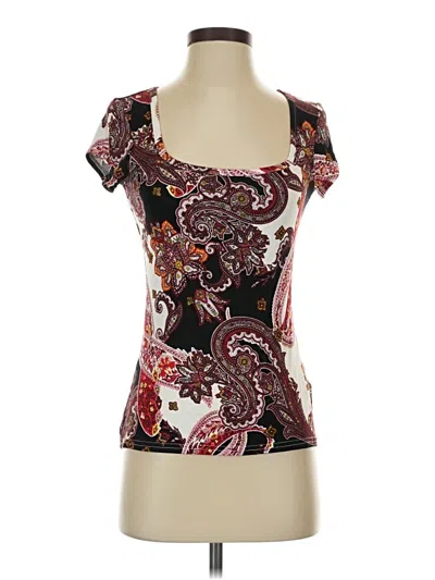 Pre-owned Venus Tank Top Burgundy Paisley Pattern Sweetheart Neckline Tops