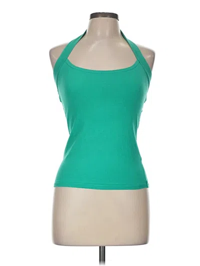 Pre-owned Venus Tank Top Green Halter Neckline Tops