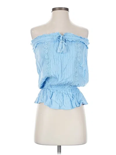 Pre-owned Venus Tube Top Blue Strapless Neckline Tops