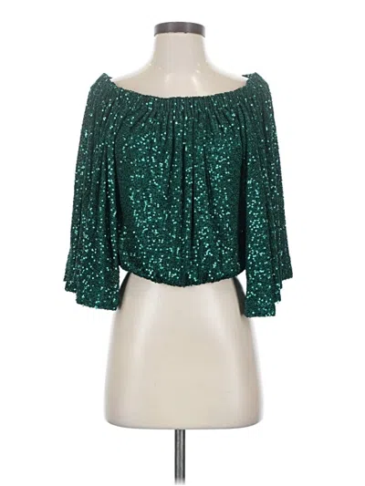 Pre-owned Venus Tube Top Green Off The Shoulder Neckline Tops