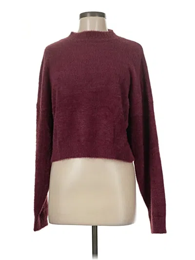 Pre-owned Venus Turtleneck Sweater In Burgundy