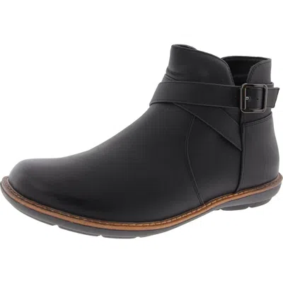 Vepose New York Womens Zipper Manmade Booties In Black