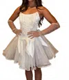 Ver Luisant Forever After All Mini Dress In White In White