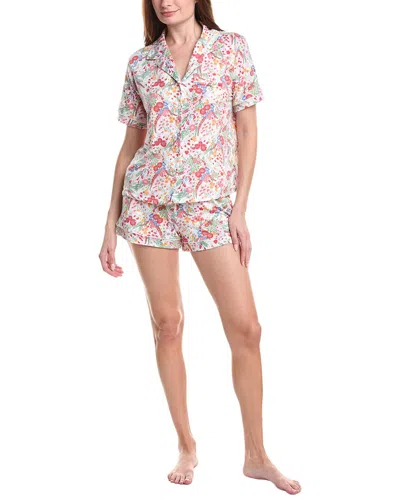 Vera Bradley 2pc Notch Collar Top & Short Set In Multi