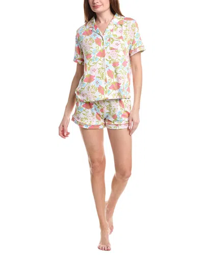 Vera Bradley 2pc Notch Collar Top & Short Set In Multi