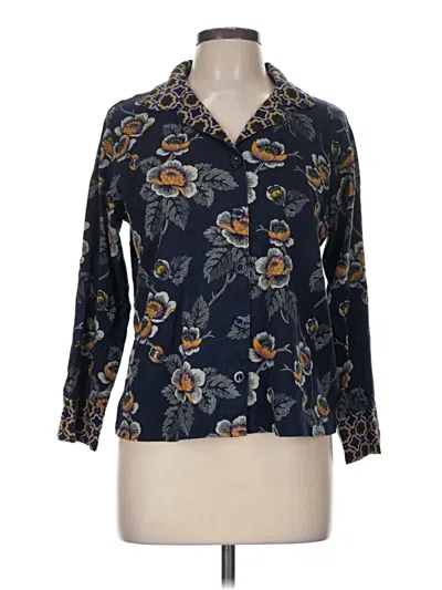 Pre-owned Vera Bradley 3/4 Sleeve Blouse In Blue