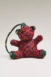 Vera Bradley Bitty Bear-shaped Plush Bag Charm In Red