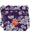 Vera Bradley Clemson Tigers Rain Garden Triple-zip Hipster Crossbody Bag In No Color