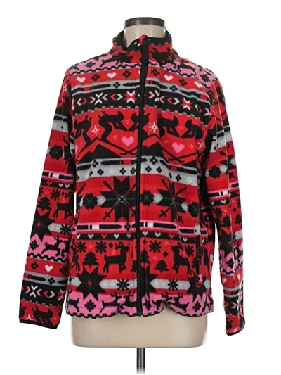 Pre-owned Vera Bradley Fleece Jacket In Red