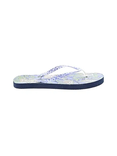 Pre-owned Vera Bradley Flip Flops In Blue