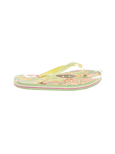 Pre-owned Vera Bradley Flip Flops In Yellow