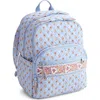 Vera Bradley Large Bancroft Quilted Backpack In Blue