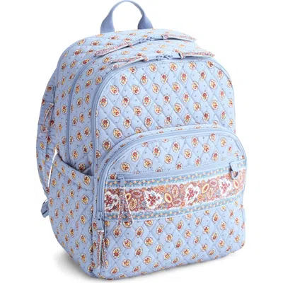 Vera Bradley Large Bancroft Quilted Backpack In Blue