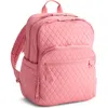 Vera Bradley Large Bancroft Quilted Backpack In Pink