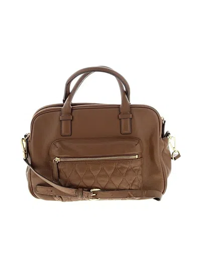 Pre-owned Vera Bradley Leather Satchel In Brown