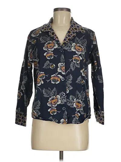 Pre-owned Vera Bradley Long Sleeve Blouse In Blue