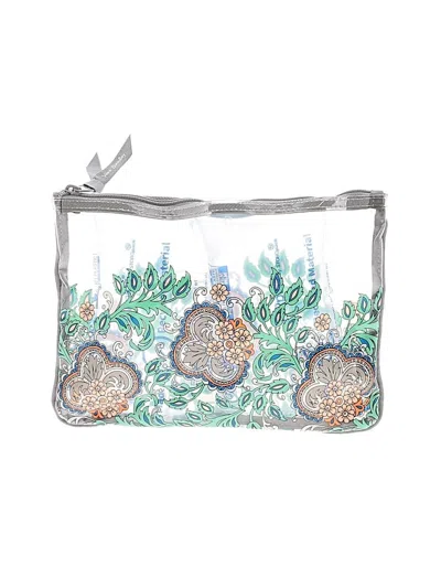 Pre-owned Vera Bradley Makeup Bag In Gray