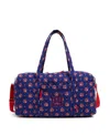 Vera Bradley Men's And Women's  New York Giants Large Travel Duffel Bag In Blue