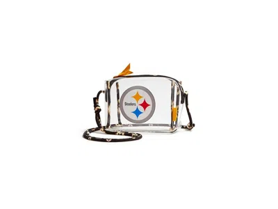 Vera Bradley Nfl Clear Crossbody Bag Women's Handbags Black/yellow Bandana With Pittsburgh Steelers, Synthetic