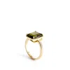 Vera Bradley Outlet 14k Gold Plated Emerald Cut Gemstone Ring In Gold