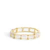 Vera Bradley Outlet 14k Gold Plated Full Stone Stretch Bracelet In Gold