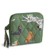 Vera Bradley Outlet Cotton Essential Small Zip-around Wallet In Green