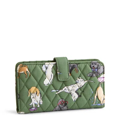 Vera Bradley Outlet Cotton Medium Essential Tab Wallet In Green
