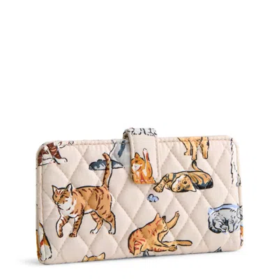 Vera Bradley Outlet Cotton Medium Essential Tab Wallet In Neutral