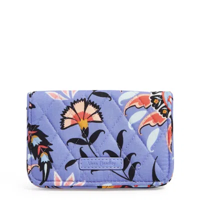 Vera Bradley Outlet Cotton Small Bifold Wallet In Purple