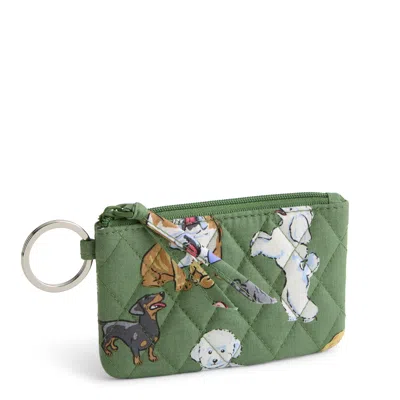Vera Bradley Outlet Cotton Zip Id Case In Green
