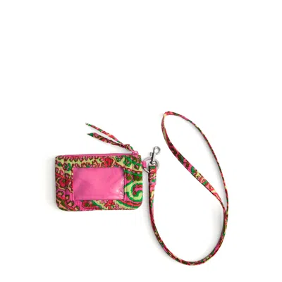Vera Bradley Outlet Cotton Zip Id Lanyard In Multi
