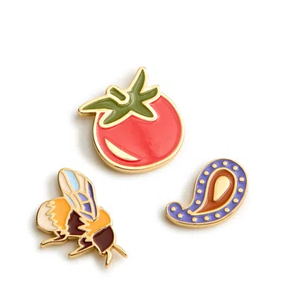 Vera Bradley Outlet Enamel Pins Set In Multi