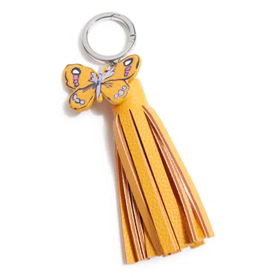 Vera Bradley Outlet Faux Leather Butterfly Key Chain In Multi