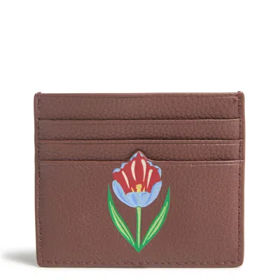 Vera Bradley Outlet Faux Leather Essential Card Case In Brown