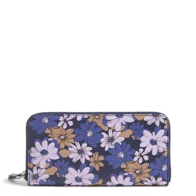 Vera Bradley Outlet Faux Leather Essential Continental Wallet In Blue