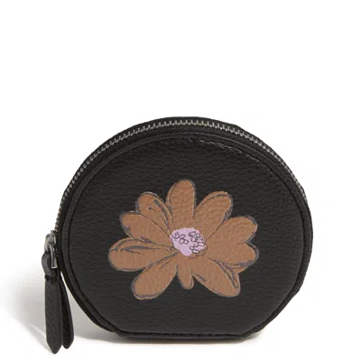 Vera Bradley Outlet Faux Leather Essential Round Zip Pouch In Multi