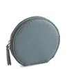 Vera Bradley Outlet Faux Leather Essential Round Zip Pouch In Blue
