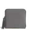 Vera Bradley Outlet Faux Leather Essential Small Zip-around Wallet In Grey