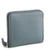 Vera Bradley Outlet Faux Leather Essential Small Zip-around Wallet In Blue