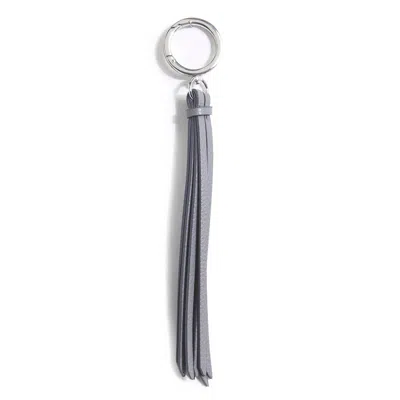 Vera Bradley Outlet Faux Leather Fringe Key Chain In Grey