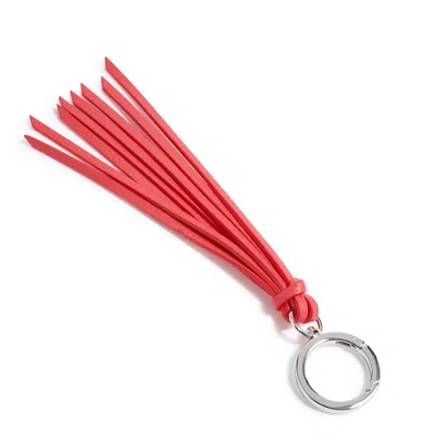 Vera Bradley Outlet Faux Leather Fringe Key Chain In Red