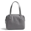 Vera Bradley Outlet Faux Leather Slouchy Satchel In Grey