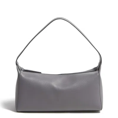 Vera Bradley Outlet Faux Leather Slouchy Shoulder Bag In Grey