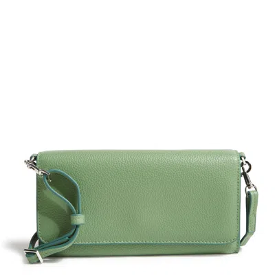 Vera Bradley Outlet Faux Leather Wallet Crossbody Bag In Purple