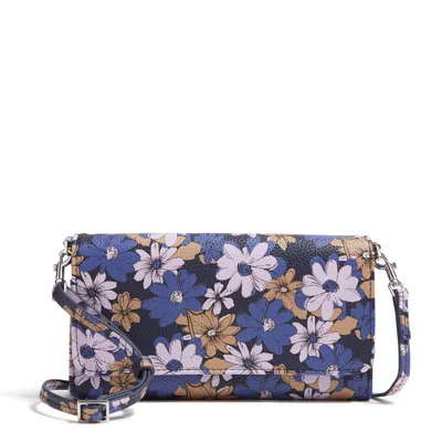 Vera Bradley Outlet Faux Leather Wallet Crossbody In Multi