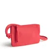 Vera Bradley Outlet Featherweight Zip Card Pouch Lanyard In Red