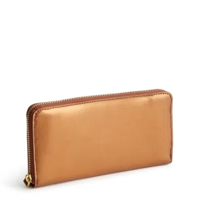 Vera Bradley Outlet Leather Continental Wallet In Brown