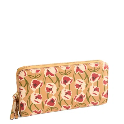 Vera Bradley Outlet Leather Continental Wallet In Neutral