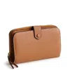 Vera Bradley Outlet Leather Large Tab Wallet In Brown